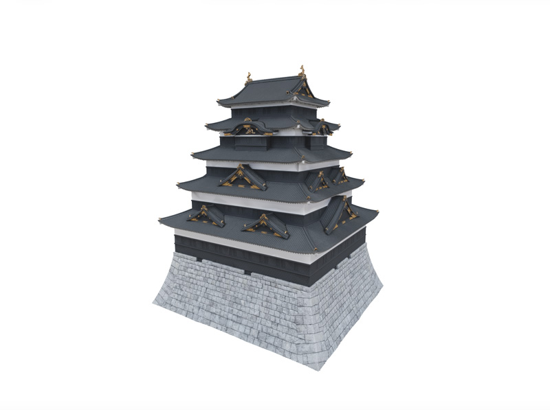 裁断済 日本名城集成 江戸城 江戸城 模型 - 3Dasset